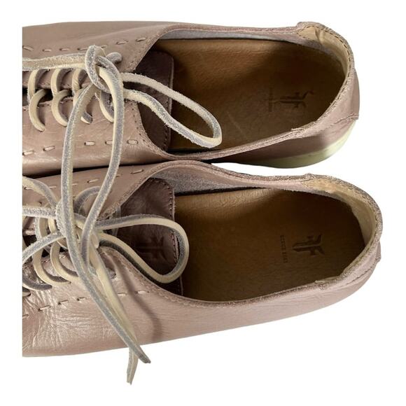 Frye Lena Dusty Rose Leather Lace Up Platform Sneaker Size 9 - Picture 7 of 10